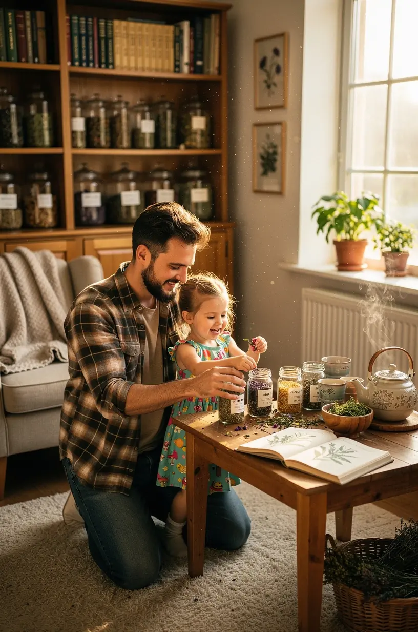 Žolelių arbatos lapeliai ir džiovintos gėlės kruopščiai išdėliotos ant balto fono mokomajam naudojimui