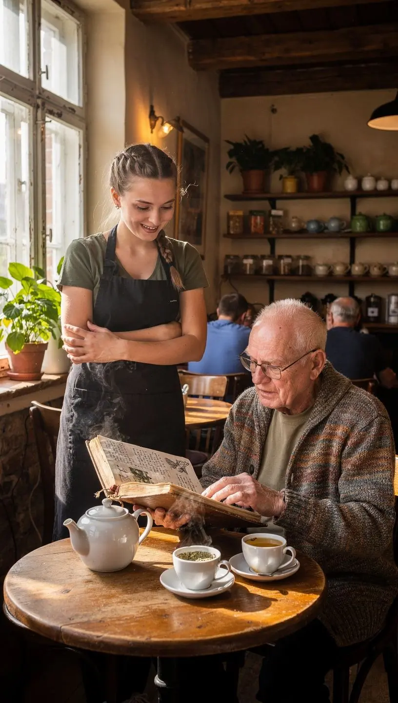 Rankos laikantis karštą žolelių arbatą šiltame, jaukiame kambaryje